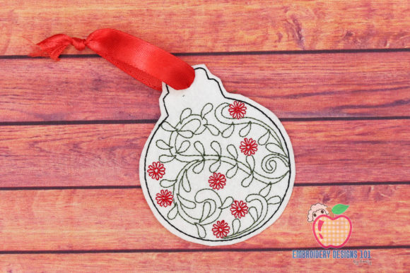 Christmas Ball with Flower Design