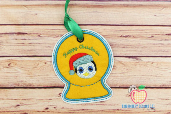 Christmas Penguin with Santa Hat ITH