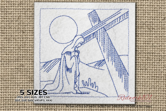 Nativity Scene With Cristian Cross