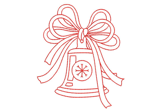Redwork Christmas Bell