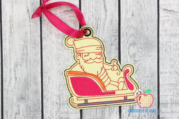Santa Riding His Sleigh Ornaments