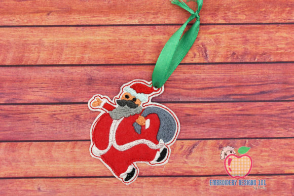 Santa Walking with Giftbag in the Hoop